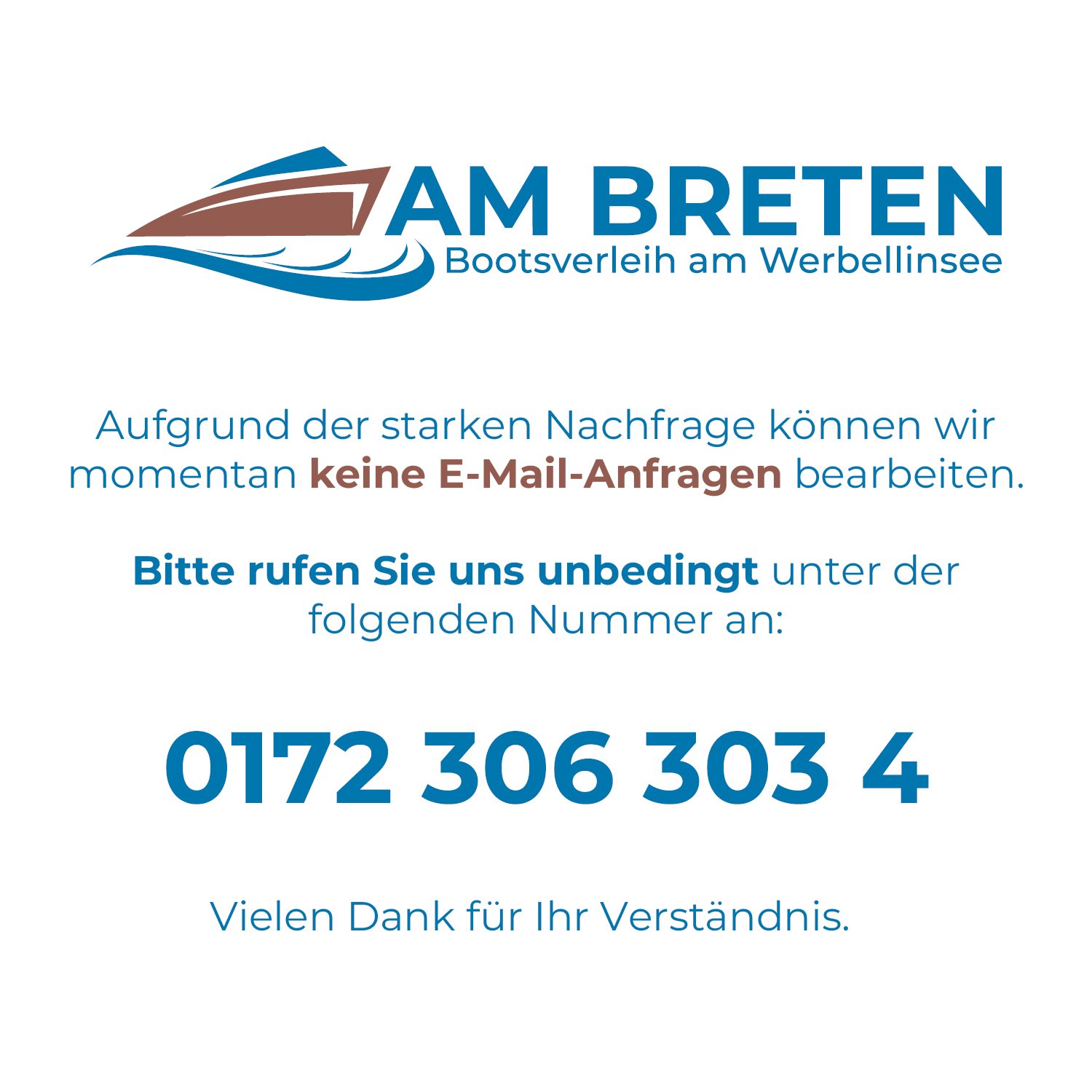 Bootsverleih am Breten Keine Emails zurzeit